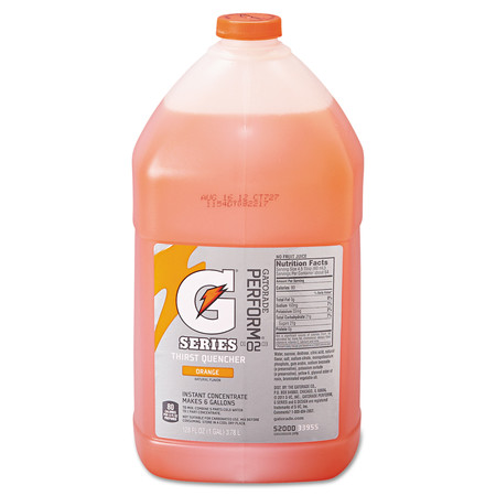 Gatorade Liquid Concentrate, Orange, One Gallon Jug, PK4 03955